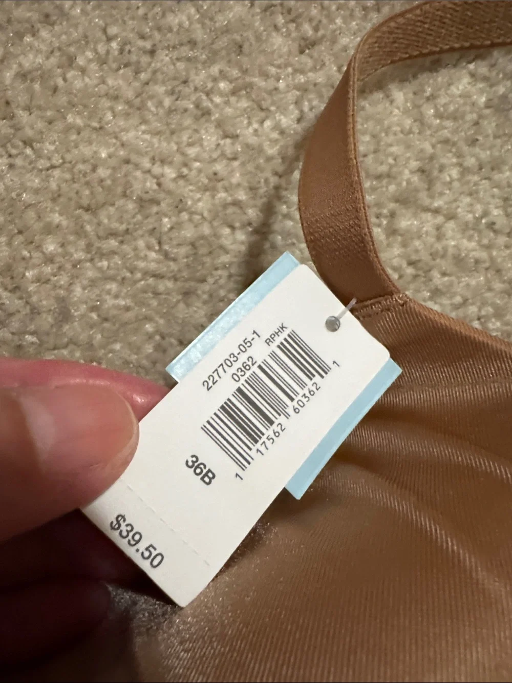GAP Everyday Smooth Wireless Bra Cognac Lightly Lined Convertible NWT-36B